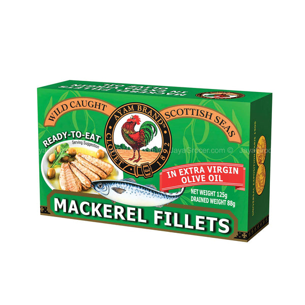 Ayam Brand Mackerel Fillet in Extra Virgin Olive Oil 125g (highest price)