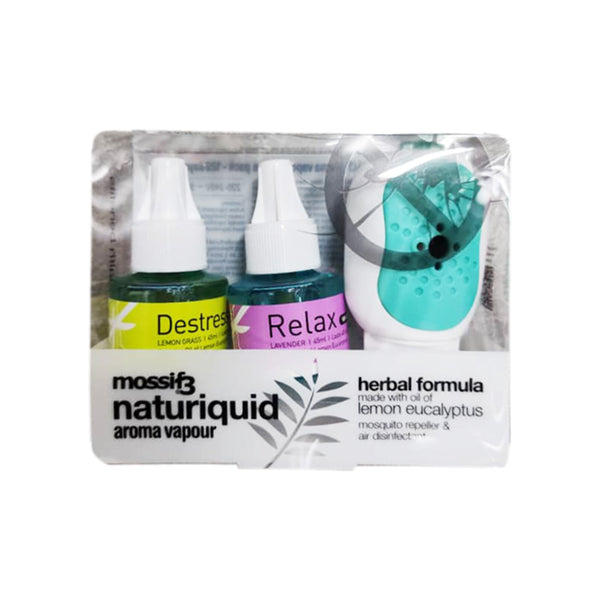 Mossif3 Naturiquid Mosquito Repellent (with Heater) 45ml x 2 (highest price)