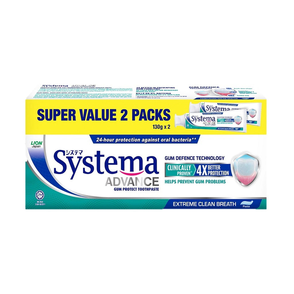 Systema Advance Extreme Clean Breath Toothpaste 130g x 2