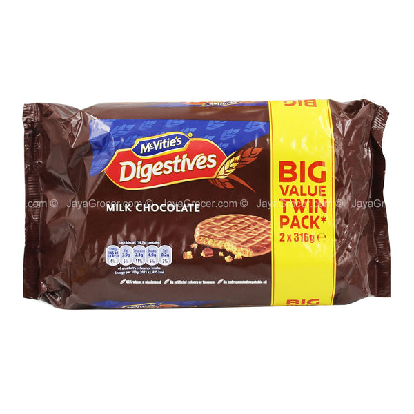 McVities Digestives Milk Chocolate (Twin Pack) 316g x 2 (highest price)