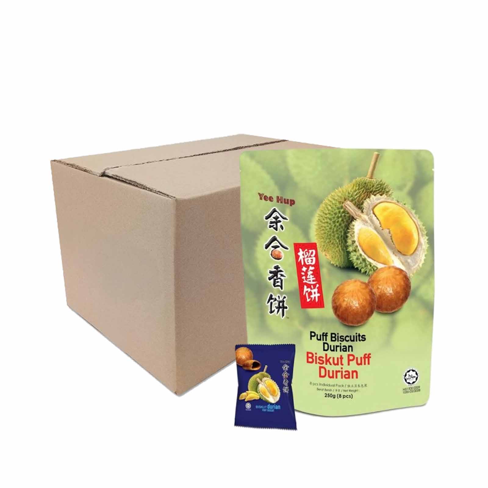 Yee Hup Mini Durian Puff Biscuit 8pcs/pack
