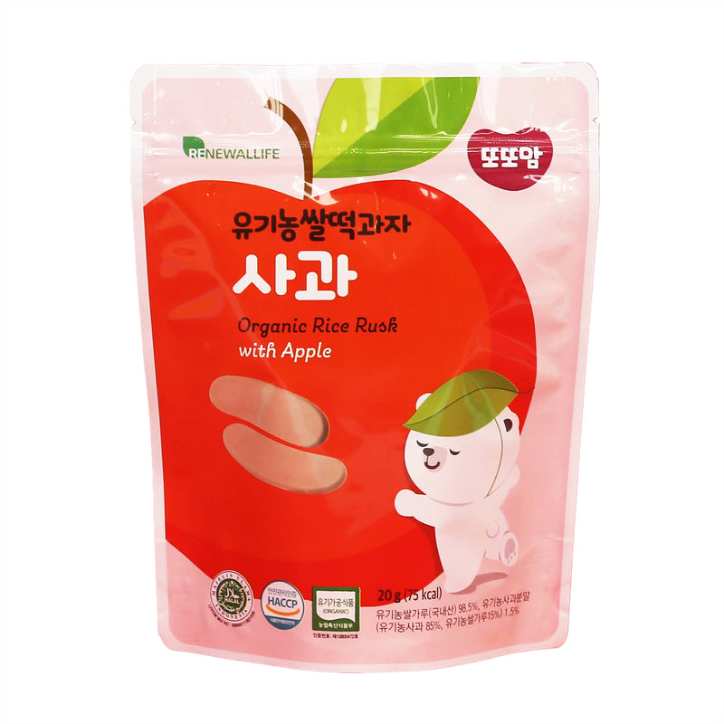 Renewallife Organic Rice Rusk Apple 20g