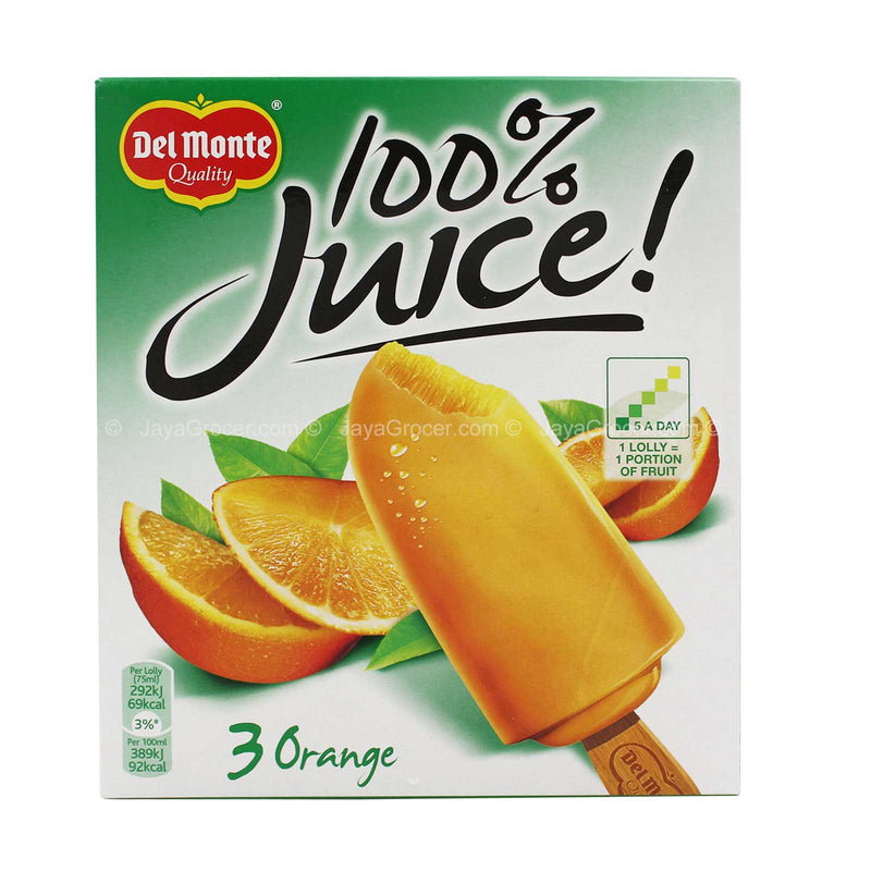 Del Monte 100% Juice Orange 75ml x 3