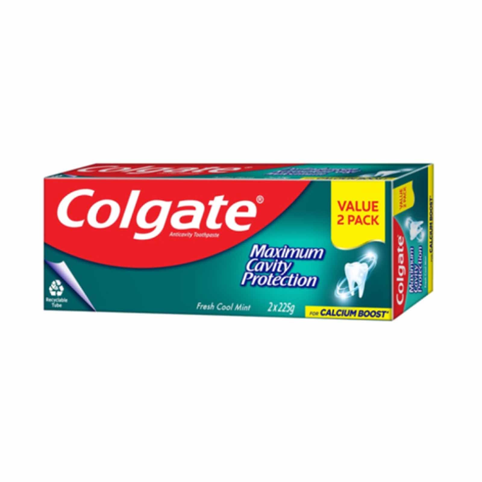 Colgate Fresh Cool Mint Toothpaste 225g x 2