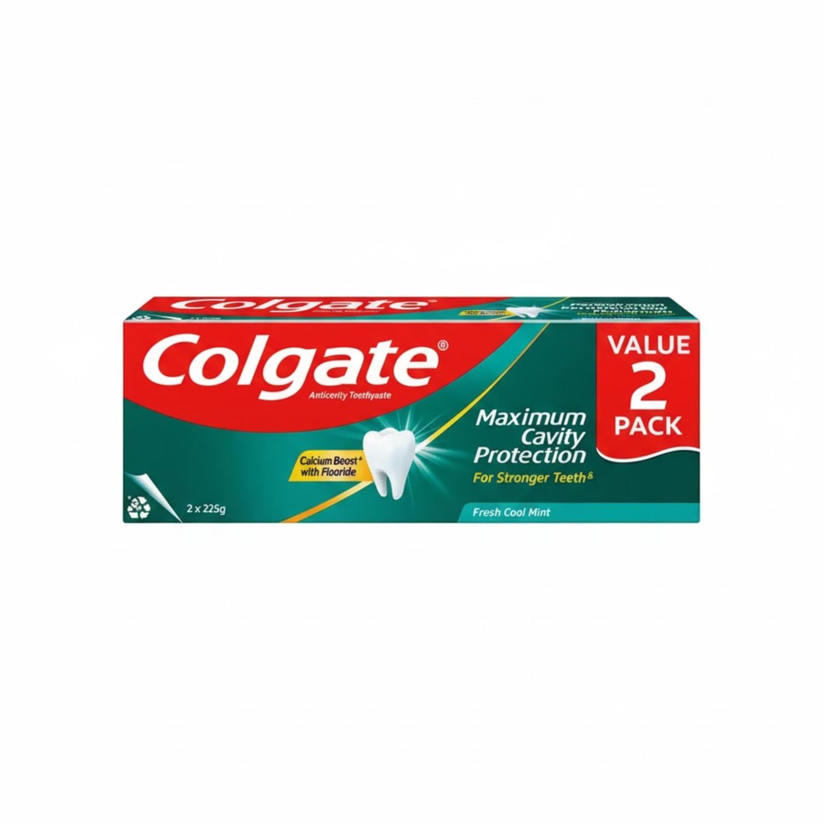 Colgate Red Fresh Cool Mint Toothpaste 225g x 2