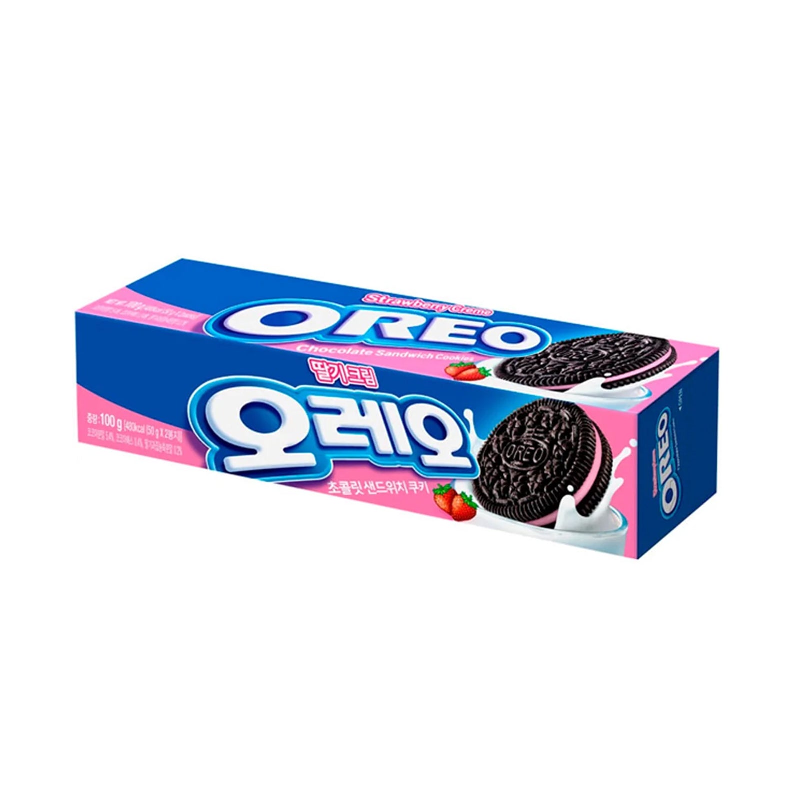 Oreo Strawberry Creme Chocolate Sandwich Cookies 100g
