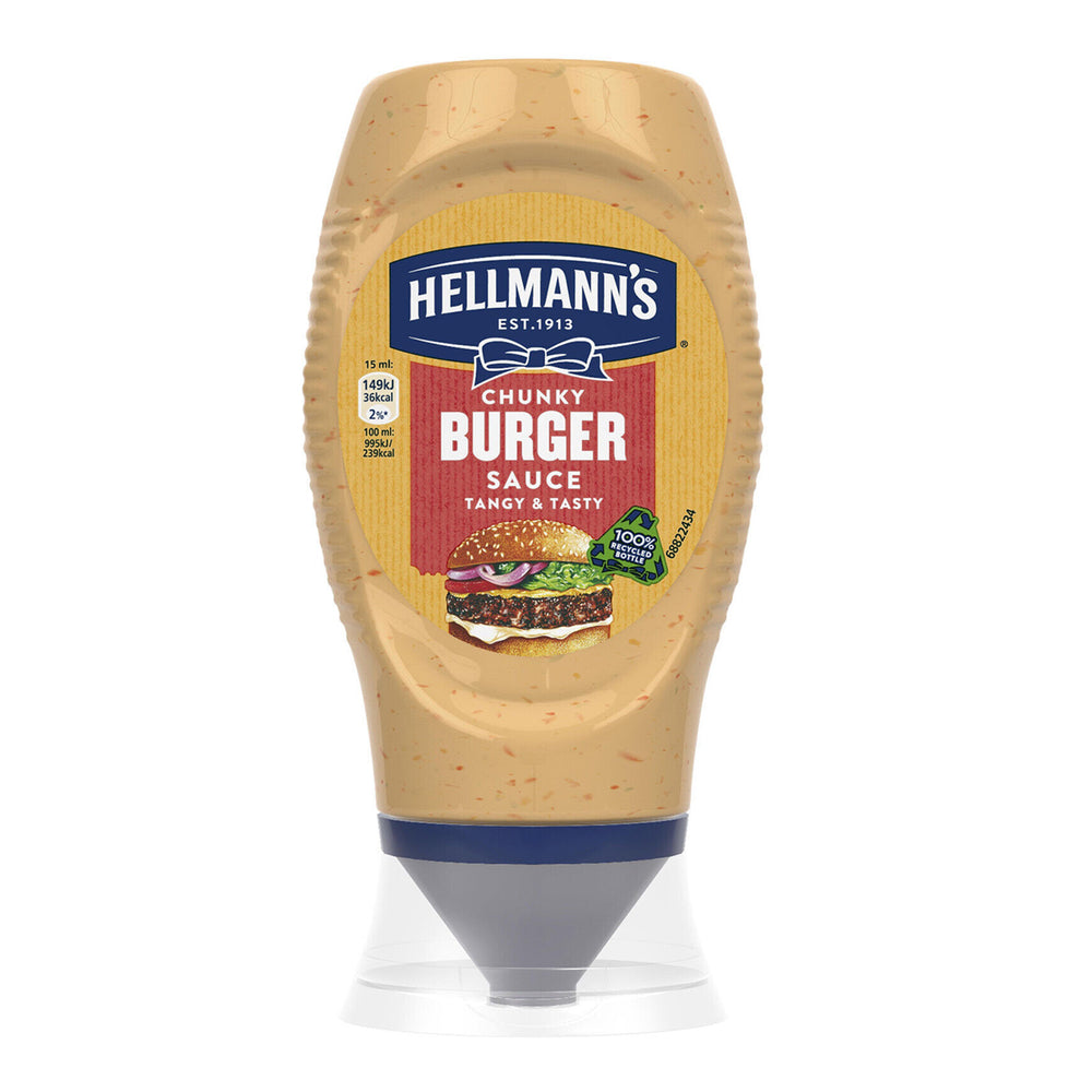 Hellmann's Chunky Burger Sauce Squeeze Bottle 256ml