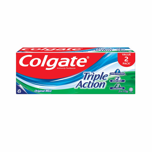 Colgate Triple Action Toothpaste Twinpack 175g x 2 (highest price)