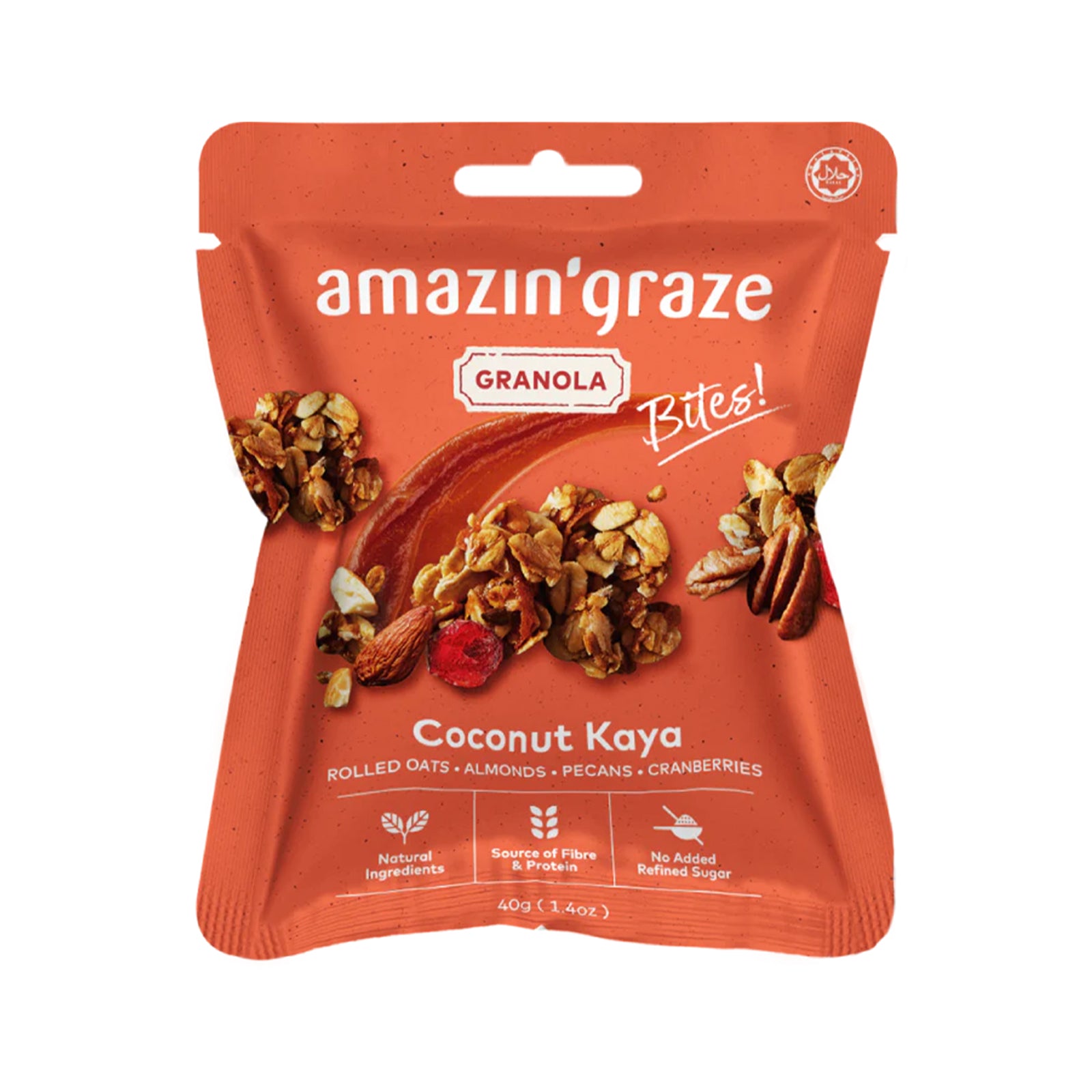 AmazinÃ¢â‚¬â„¢ Graze Coconut Kaya Granola Bites 40g