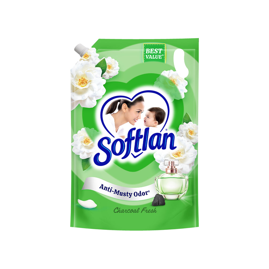 Softlan Charcoal Fresh Fabric Softener Refill 1.4L