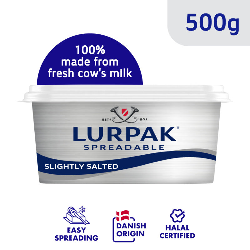 Lurpark Spreadable Salted Butter 500g