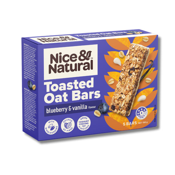Nice and Natural Toasted Oat Bars Blueberry Flavour 150g