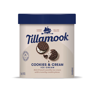 Tillamook Cookies & Cream Ice Cream Tub 1.42L
