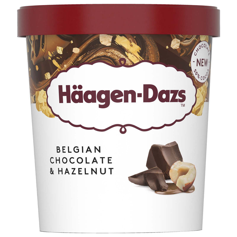 Haagen Dazs Belgian Chocolate and Hazelnut Ice Cream 473ml