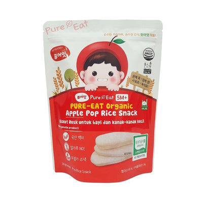 Pure Eat Organic Apple Pop Rice Snack 30g