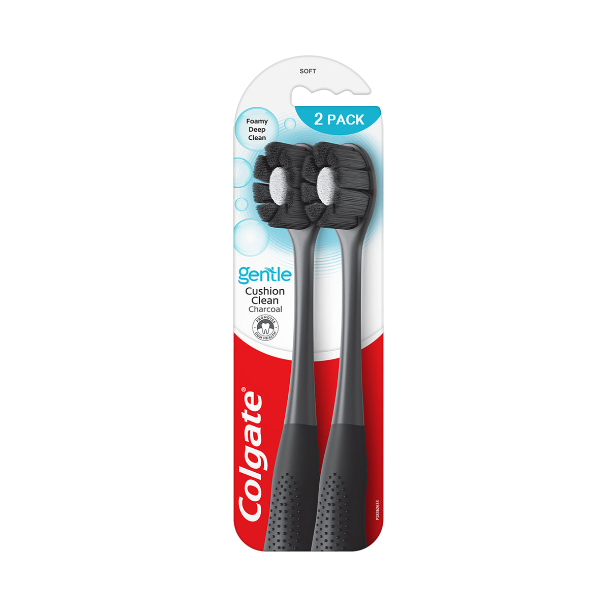 Colgate Cushion Clean Charcoal Toothbrush 2pcs/pack