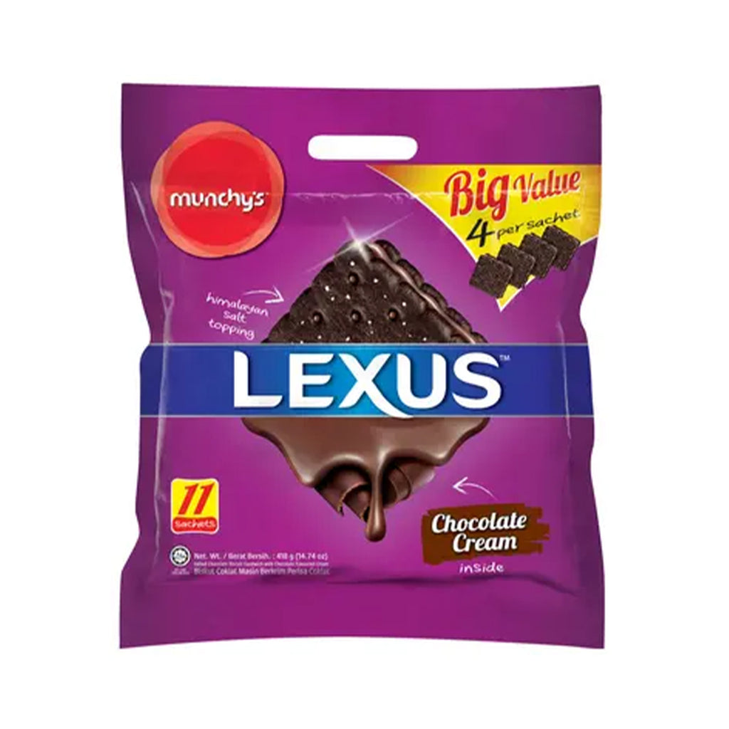 Lexus Salted Chocolate Sandwich Biscuits 418g