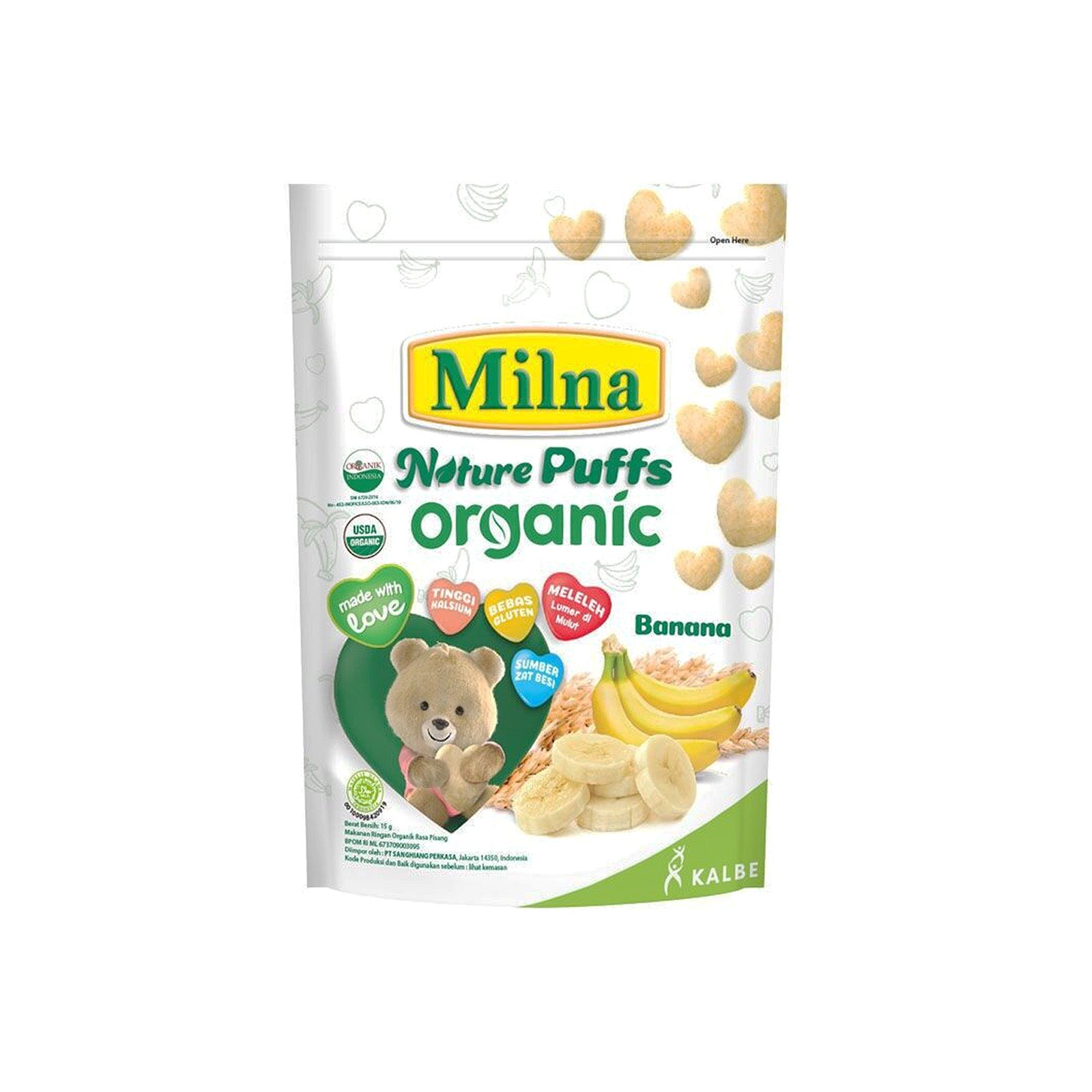 Milna Nature Organic Banana Puff 15g