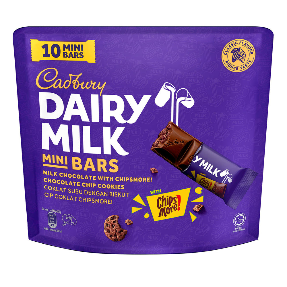 Cadbury Dairy Milk Mini Bars with Chipsmore Cookies 115g