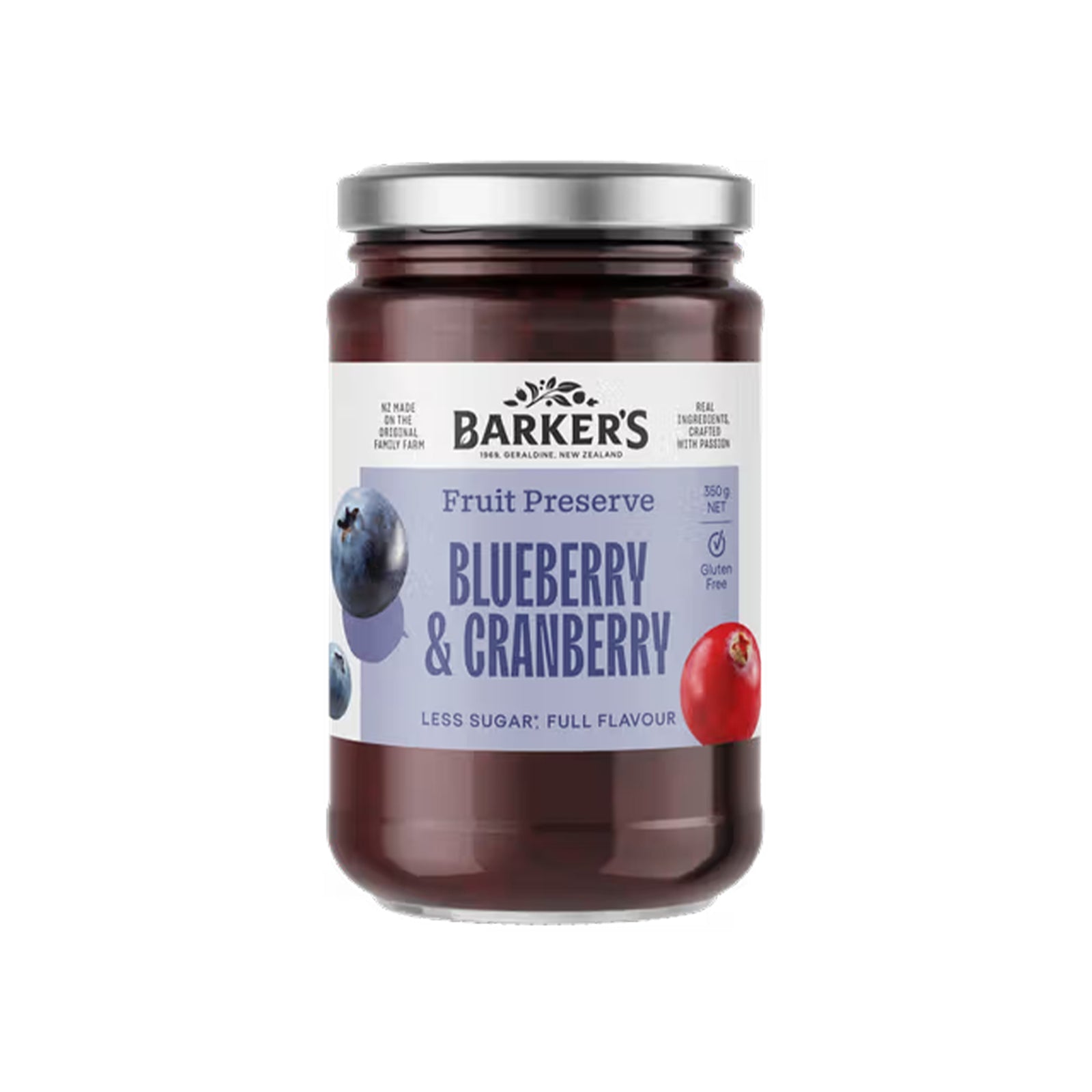 Barkers Jam Nz Seedless Bramble Berries Spread 350g