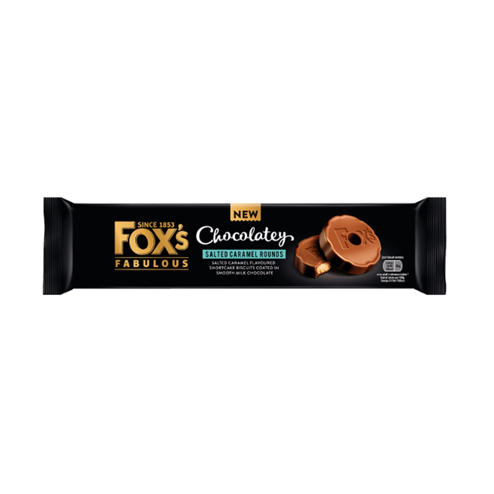 Foxs Chocolatey Salted Caramel Chocolate Rounds 130g