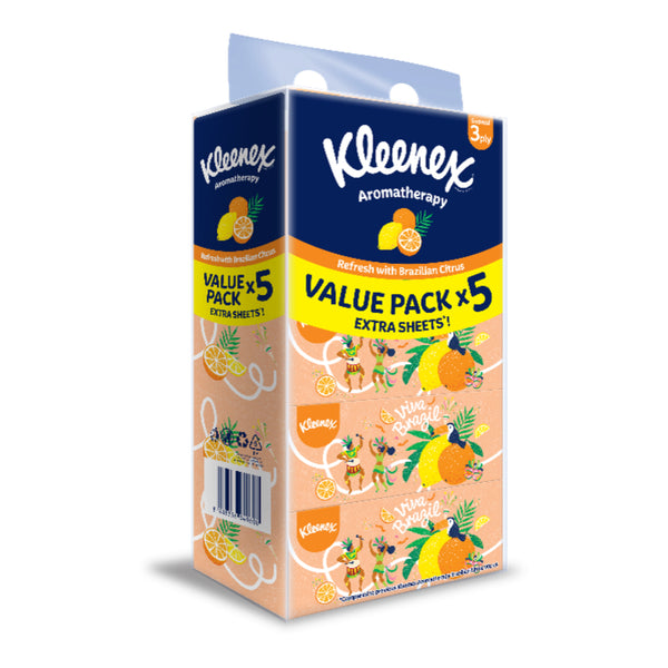 Kleenex Aroma Facial Tissue Box 3Ply 80sheets x 5 (highest price)