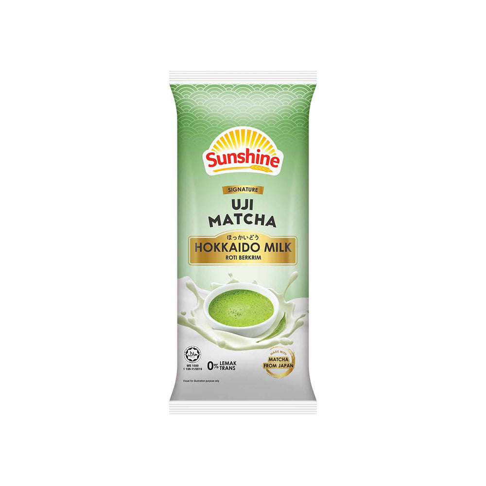 Sunshine Uji Matcha Hokkaido Milk Roll Bun 52g