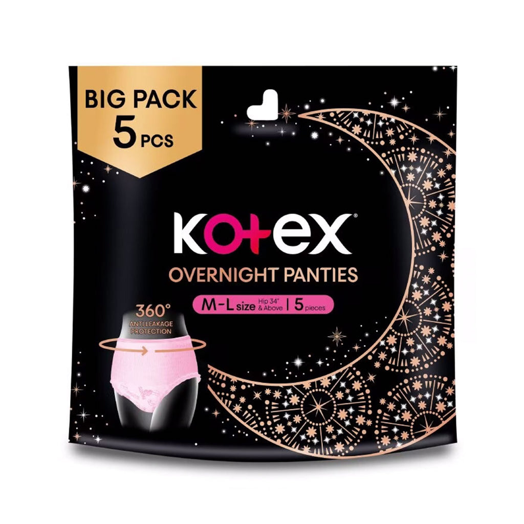 Kotex Overnight Panties Medium to Large 5sheets