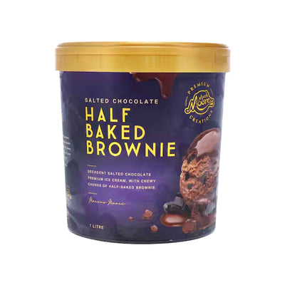 Much Moore Premium Half Baked Brownie Ice Cream Tub 1L