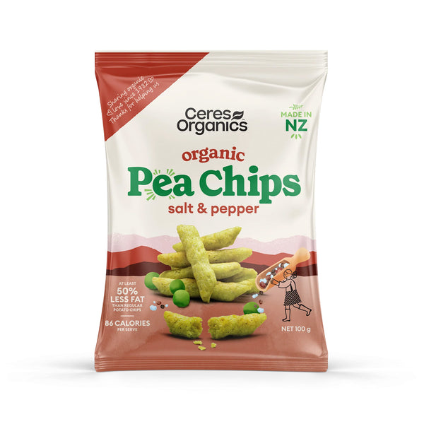 Ceres Organic Pea Chips Salt and Pepper 100g