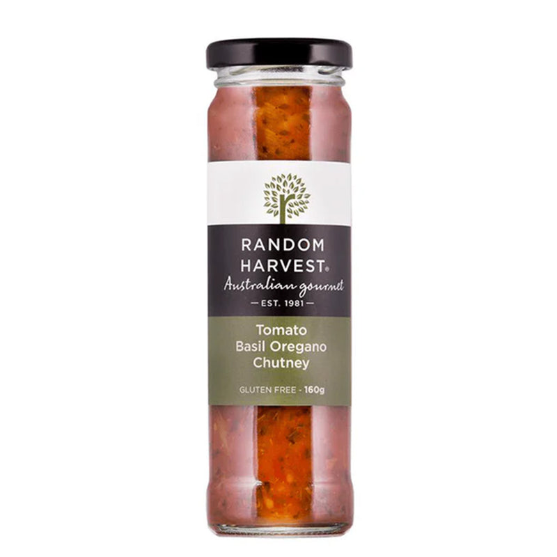 Random Harvest Gourmet Chutneys Tomato Basil Oregano 160g