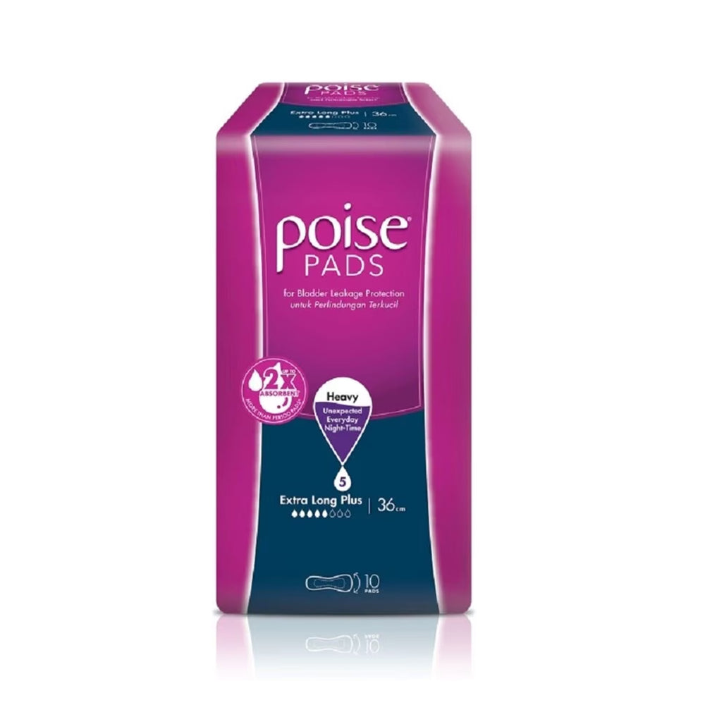 Poise Extra Long Plus Non Wing 10sheets