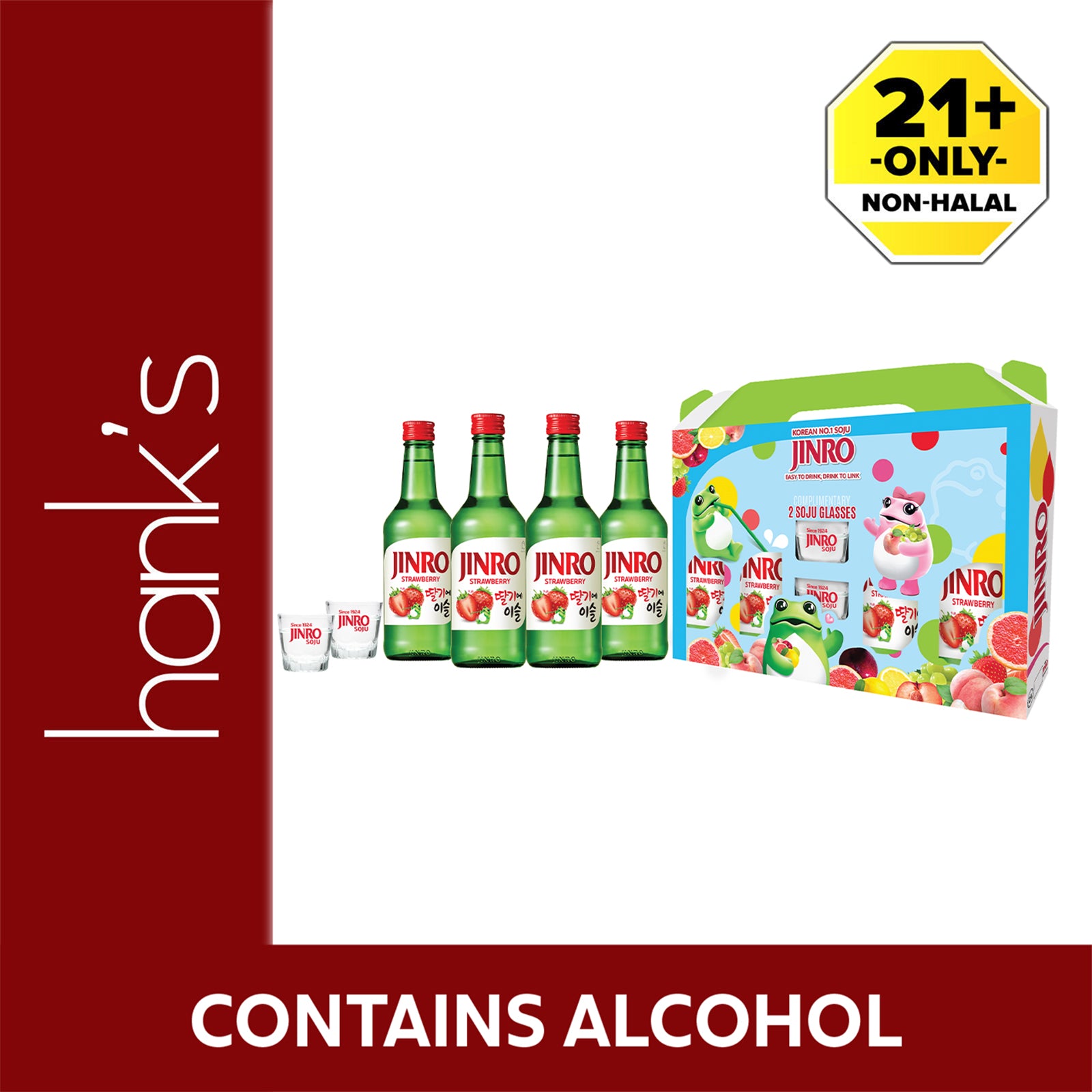 Jinro Strawberry Giftpack 360ml x 4