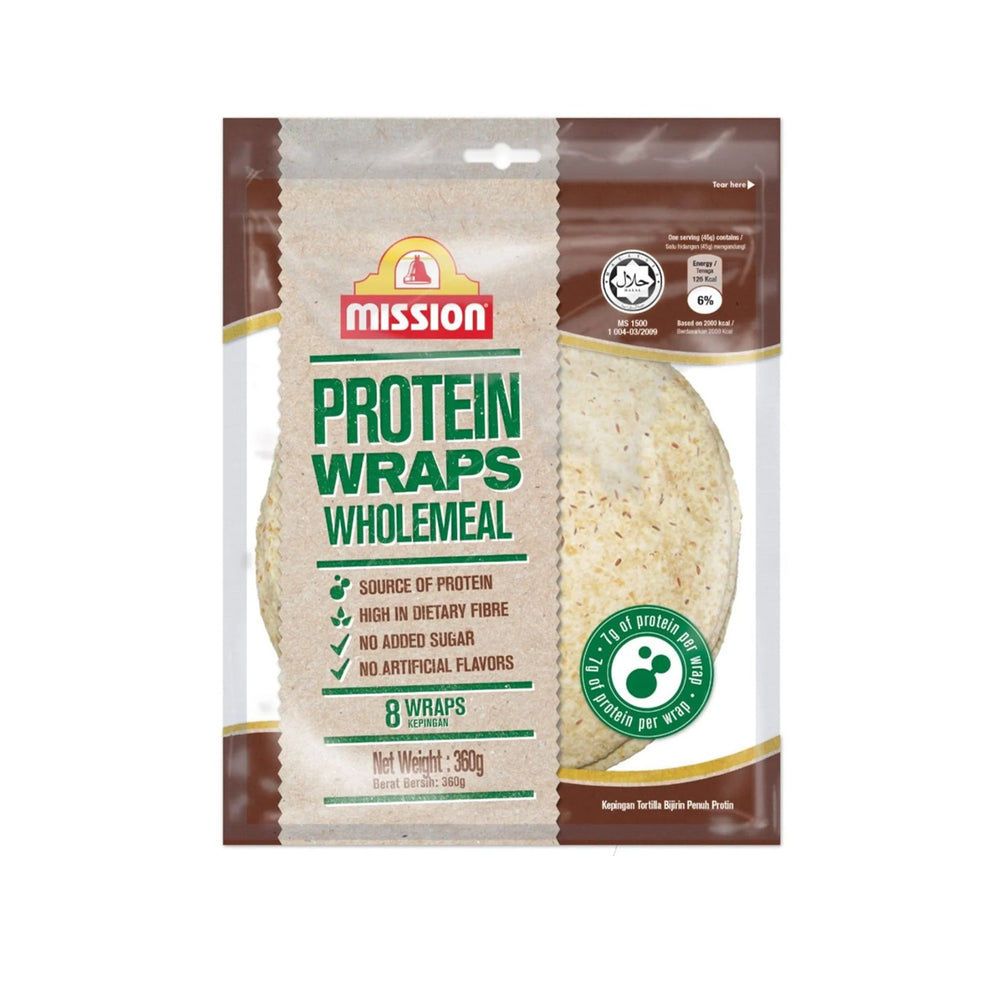 Mission Protein Wraps Wholemeal 360g