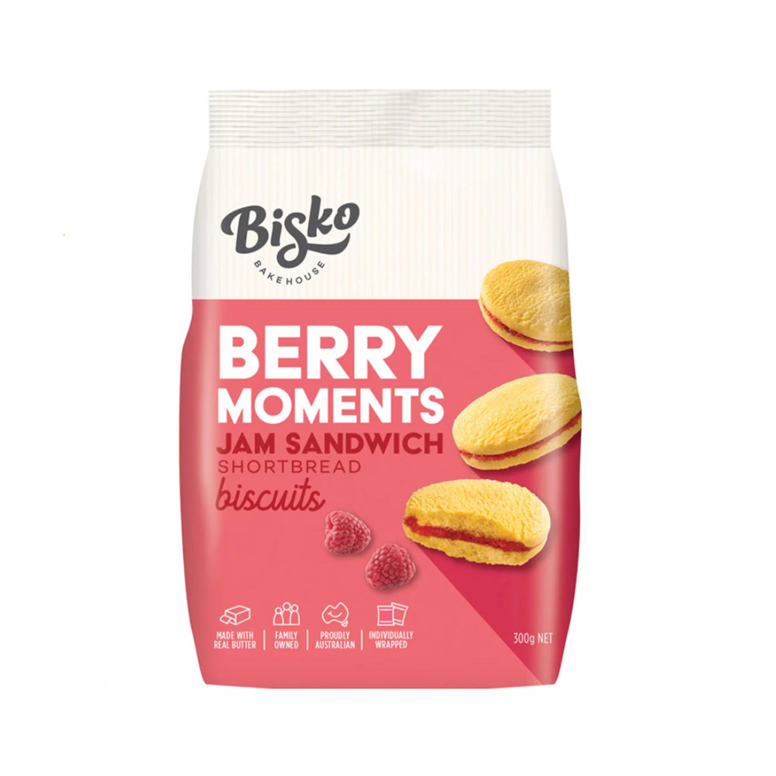 Bisko Bakehouse Berry Sandwich Biscuits 300g