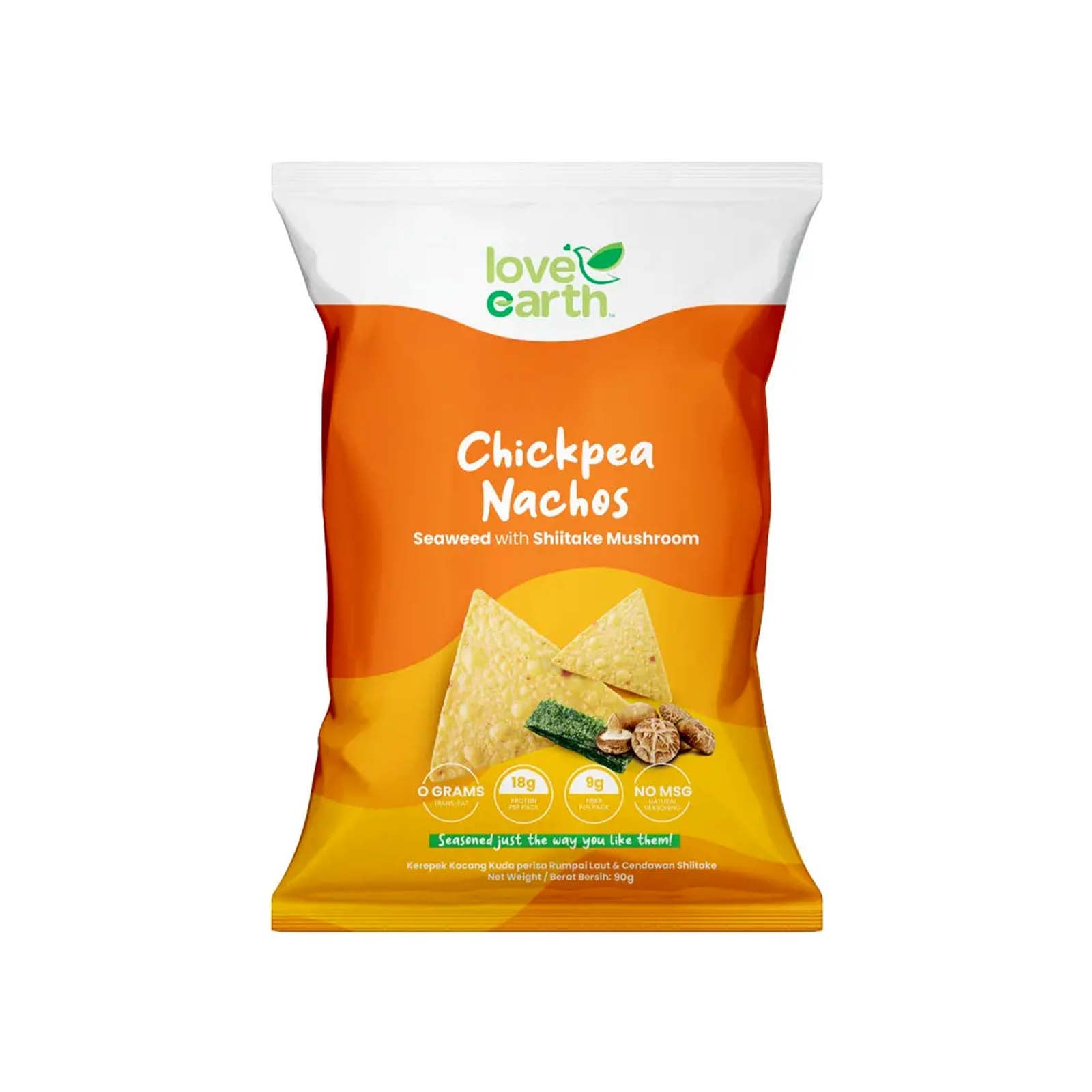 Love Earth Chickpea Nachos Seaweed and Shiitake 90g