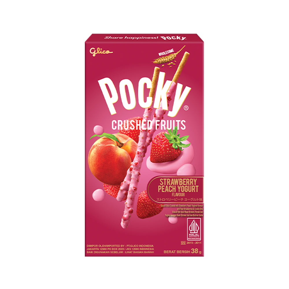 Pocky Crush Fruit Sbrry Peach Yogurt 38g