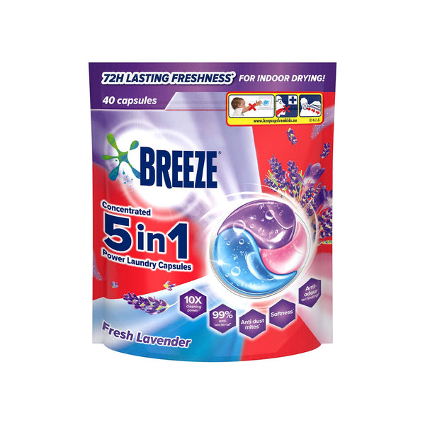 Breeze Capsules Lavender Laundry Refill 420g x 40
