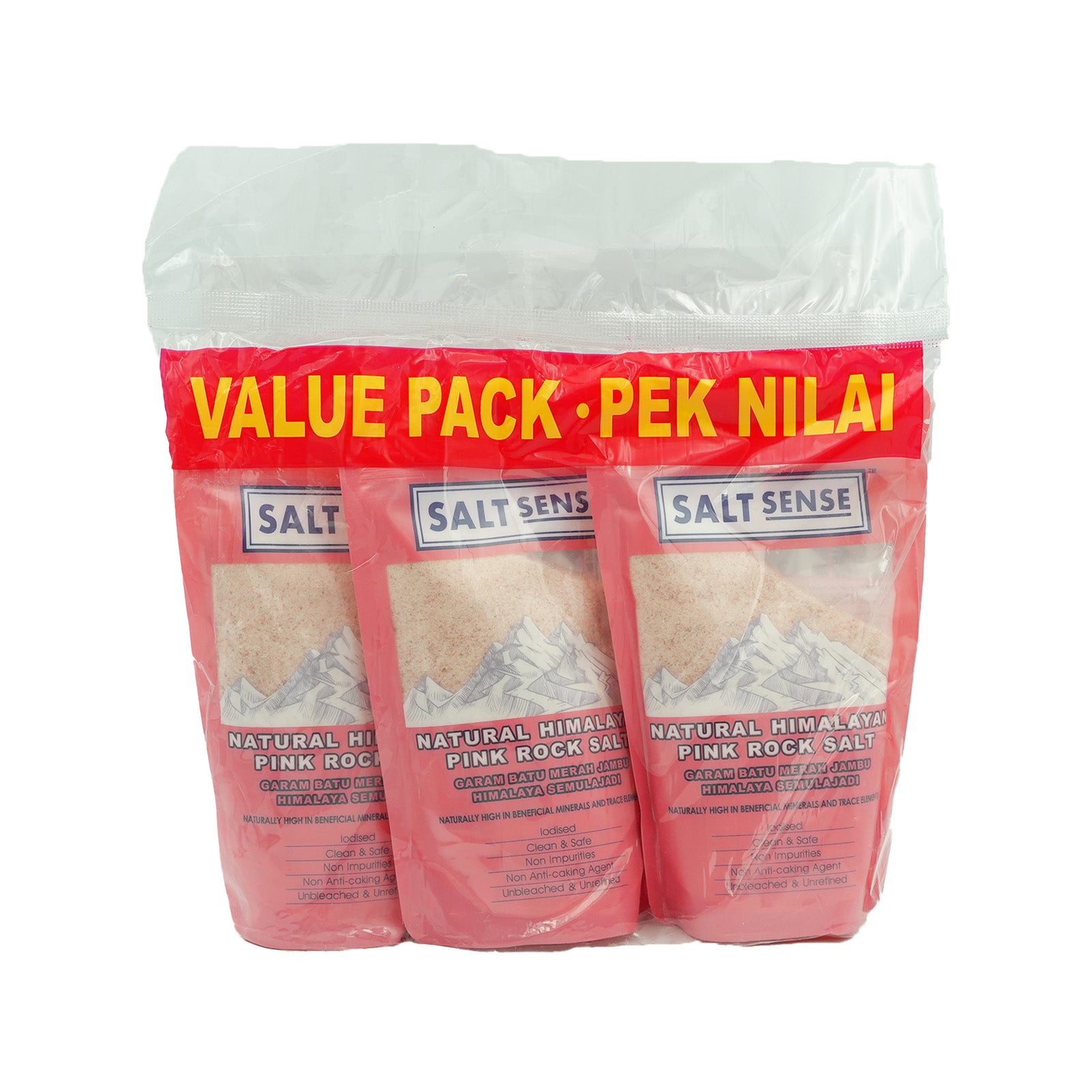 Salt Sense Natural Himalayan Pink Rock Salt 500g x 3