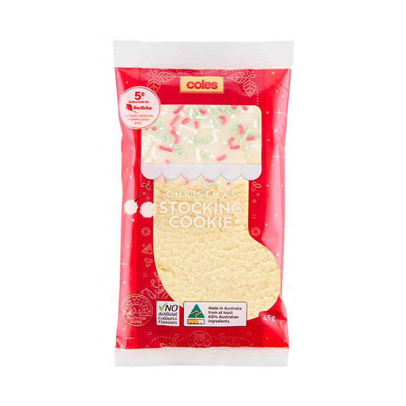 Coles Christmas Stocking Biscuit 45g