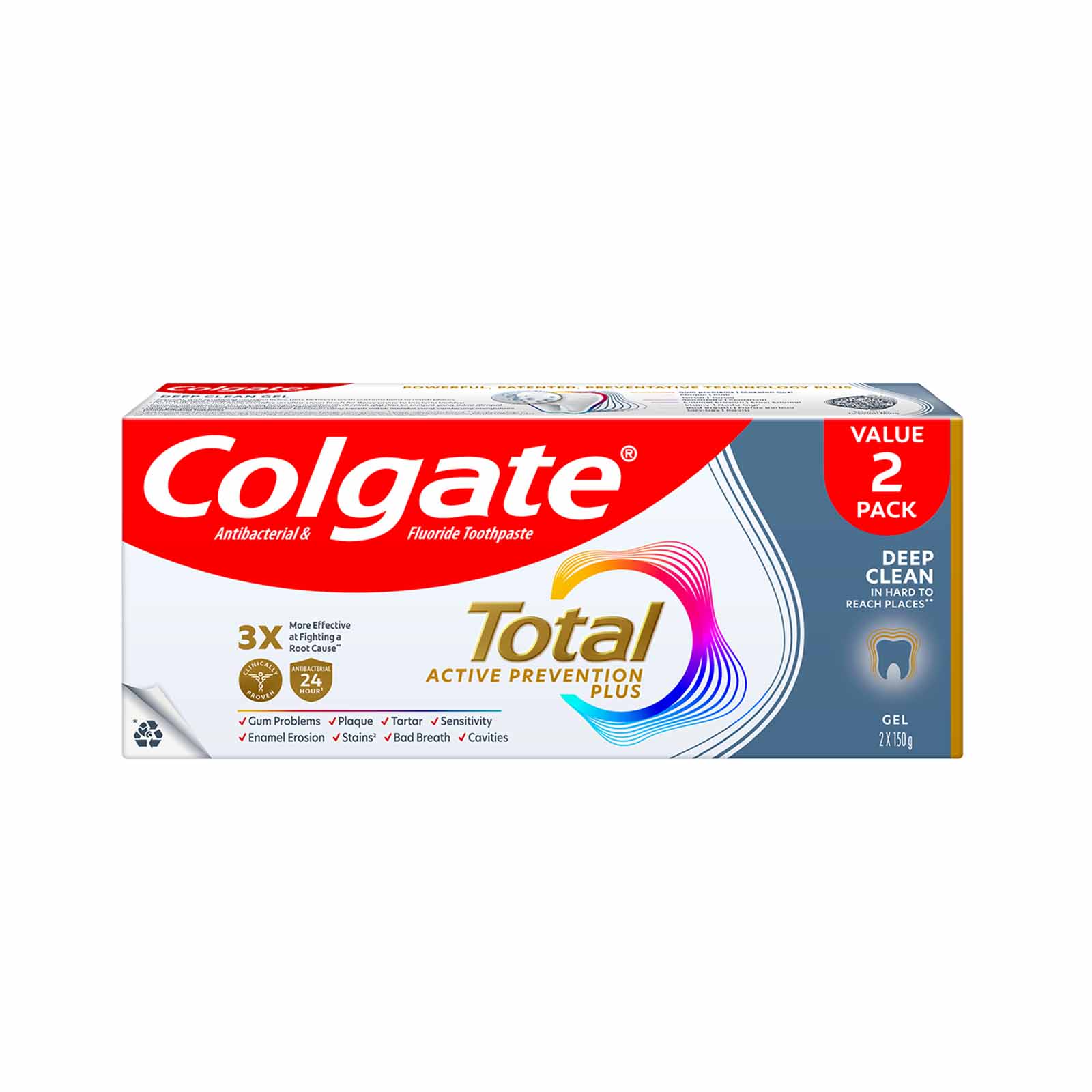 Colgate Total Deep Clean Toothpaste 150g x 2