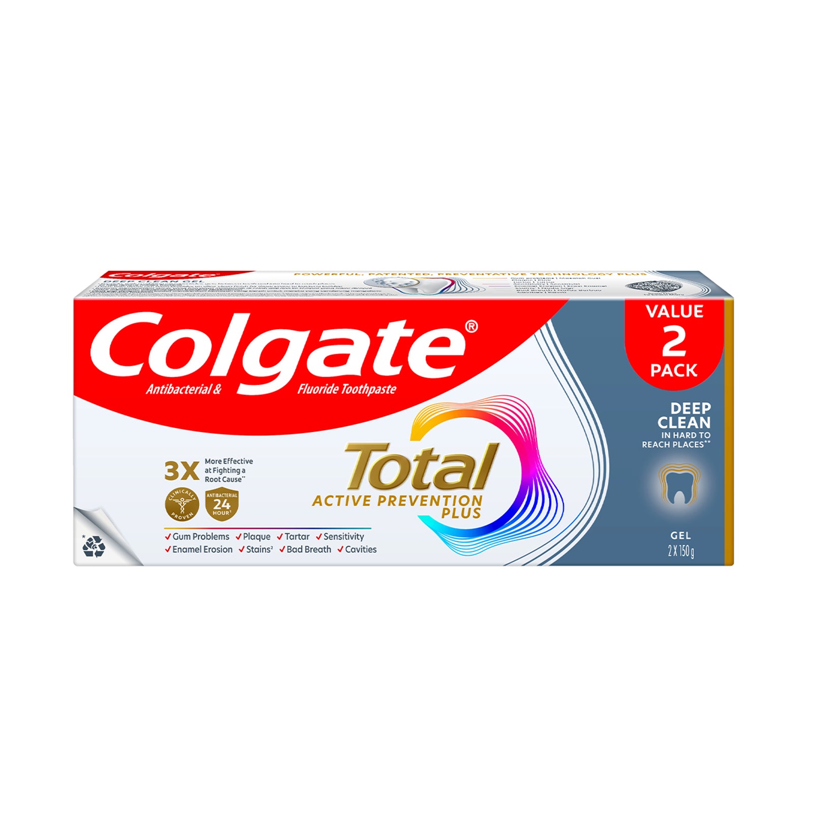 Colgate Total Deep Clean Toothpaste 150g x 2