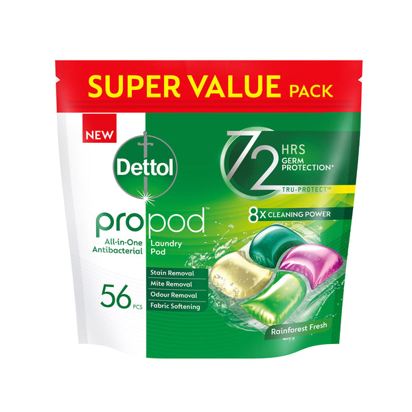 Dettol Laundry Pods Rainforrest Fresh 56pcs/pack Refill (highest price)