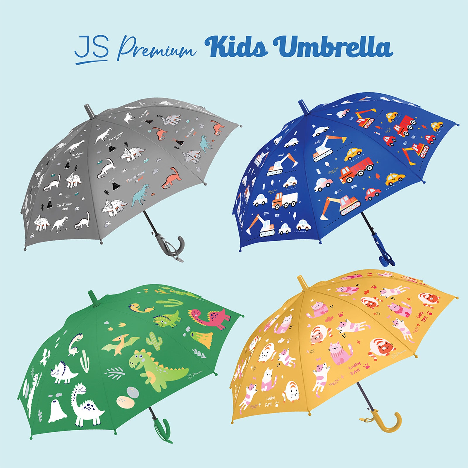JS Premium Kids Umbrella Blue Monster 1unit