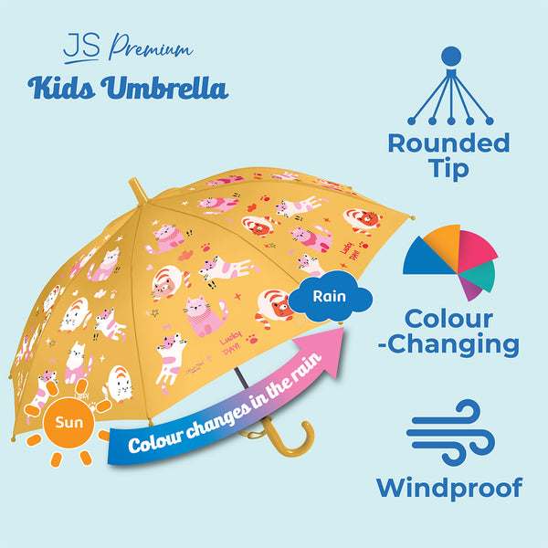 JS Premium Kids Umbrella Orange Kitten 1unit (highest price)