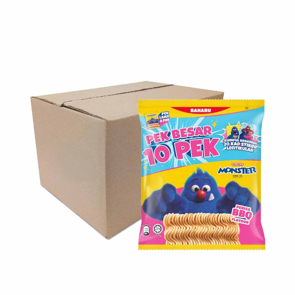 Mamee Monster Noodle Snacks BBQ Flavour Family Pack 25g x 10 (highest price)