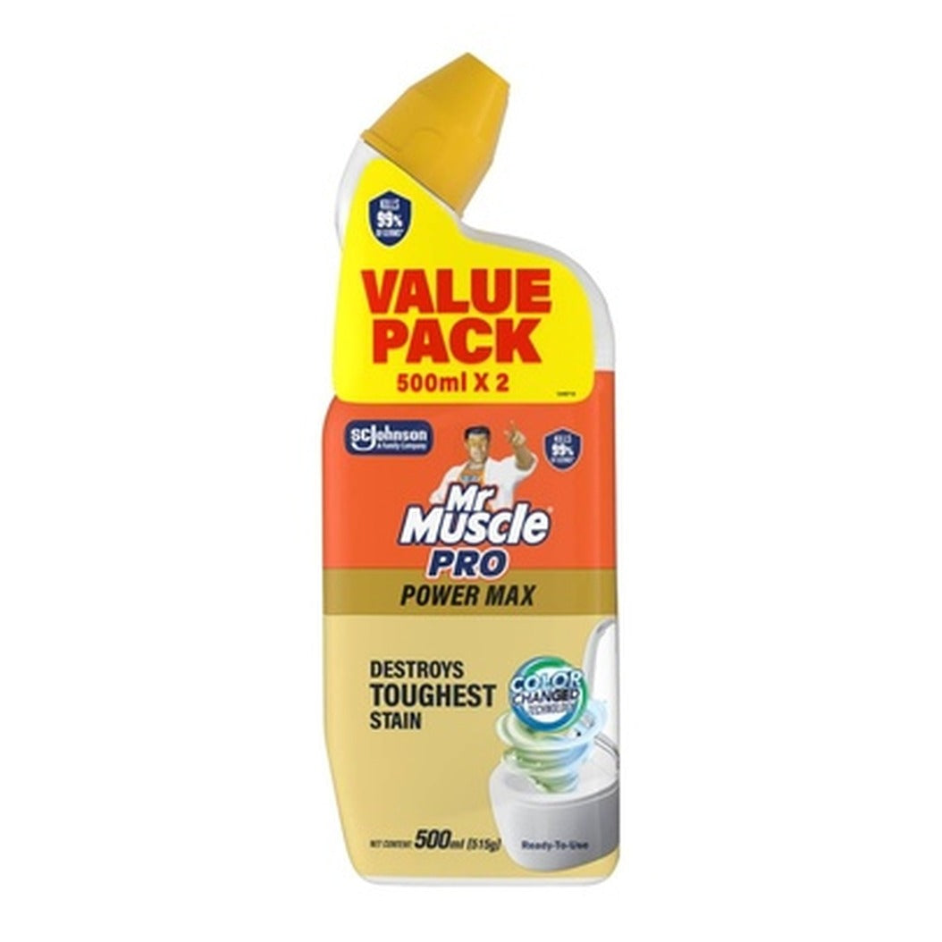 Mr Muscle Cleaner Power Max Toilet Bowl 500ml x 2