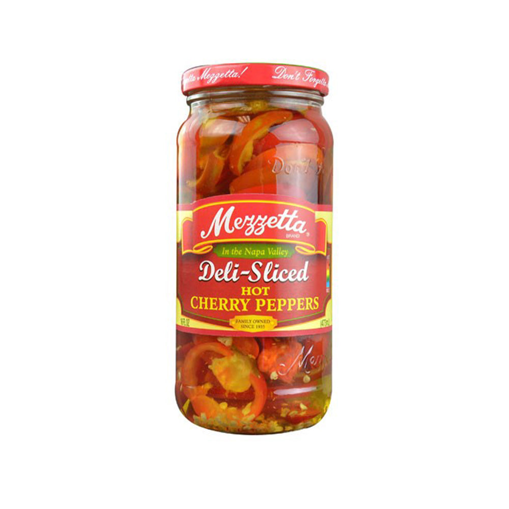 Mezzetta Sliced Hot Cherry Peppers 453.5g