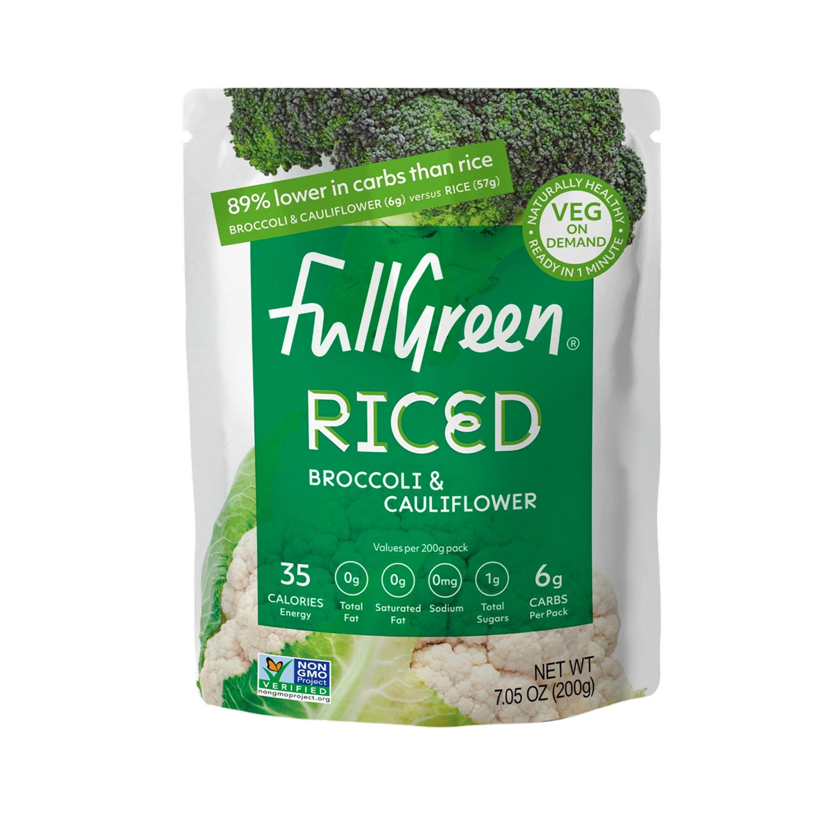 Fullgreen Riced Cauliflower & Broccoli 200g