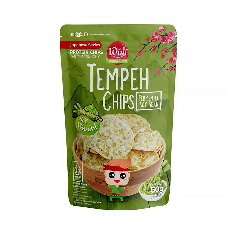 Woh Tempeh Chips Wasabi 100g